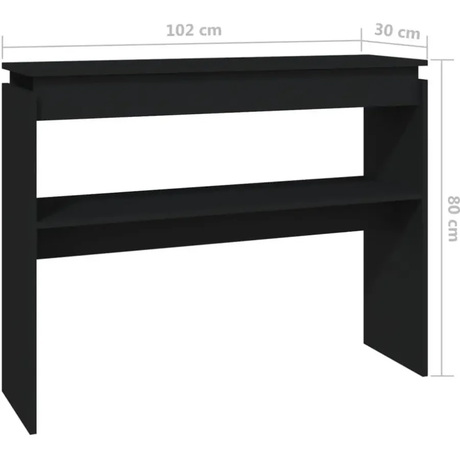 Sidetables-vidaXL - Bijzettafel - Zwart - Bewerkt hout