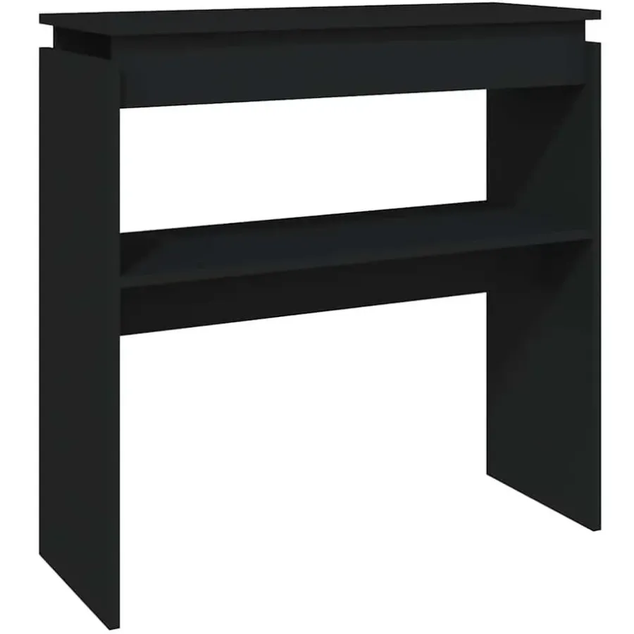vidaXL - Bijzettafel - Zwart - Bewerkt hout