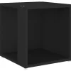 vidaXL - Bijzettafel - Zwart - Bewerkt hout - 33 x 33 x 34.5 cm