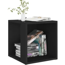 vidaXL - Bijzettafel - Zwart - Bewerkt hout - 33 x 33 x 34.5 cm