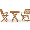 Bistro- & Balkonsets-vidaXL - Bistroset - Bruin - Acaciahout - 3 stuks