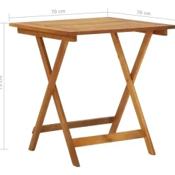 Bistro- & Balkonsets-vidaXL - Bistroset - Bruin - Acaciahout - 3 stuks