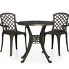 Bistro- & Balkonsets-vidaXL - Bistroset - Bruin - Aluminium
