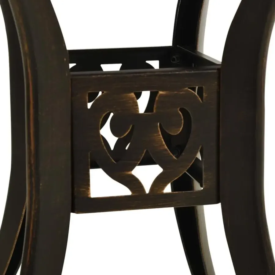 Bistro- & Balkonsets-vidaXL - Bistroset - Bruin - Aluminium