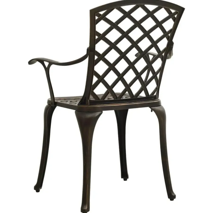 Bistro- & Balkonsets-vidaXL - Bistroset - Bruin - Aluminium