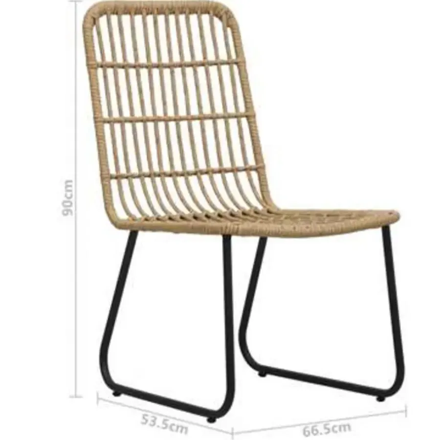 Bistro- & Balkonsets-vidaXL - Bistroset - Bruin - Poly rattan