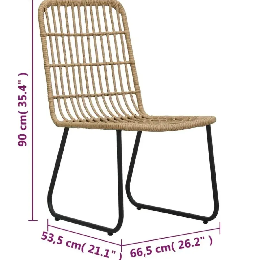 Bistro- & Balkonsets-vidaXL - Bistroset - Bruin - Poly rattan