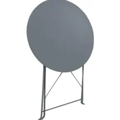 Bistro- & Balkonsets-vidaXL - Bistroset - Grijs - Staal - 3 stuks
