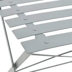 Bistro- & Balkonsets-vidaXL - Bistroset - Grijs - Staal - 3 stuks