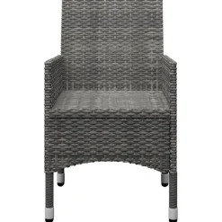 Bistro- & Balkonsets-vidaXL - Bistroset - Grijs - Poly rattan en gehard glas - 3 stuks