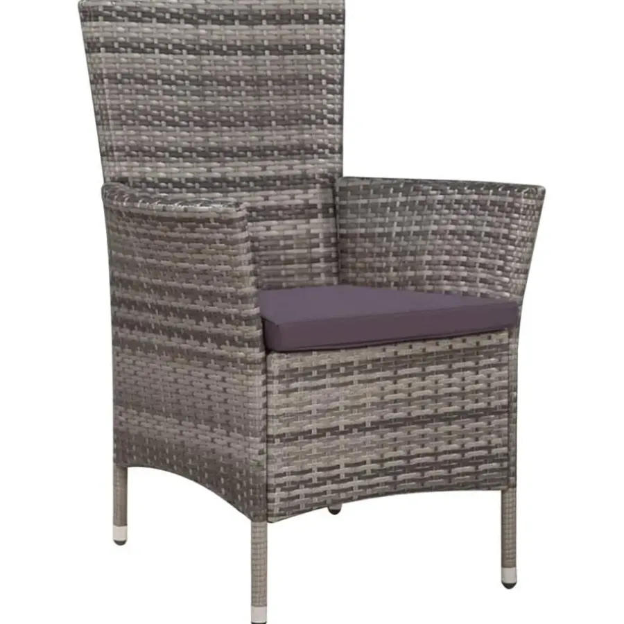 Bistro- & Balkonsets-vidaXL - Bistroset - Grijs - Poly rattan