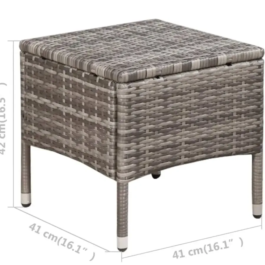 Bistro- & Balkonsets-vidaXL - Bistroset - Grijs - Poly rattan