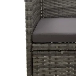 Bistro- & Balkonsets-vidaXL - Bistroset - Grijs - Poly rattan