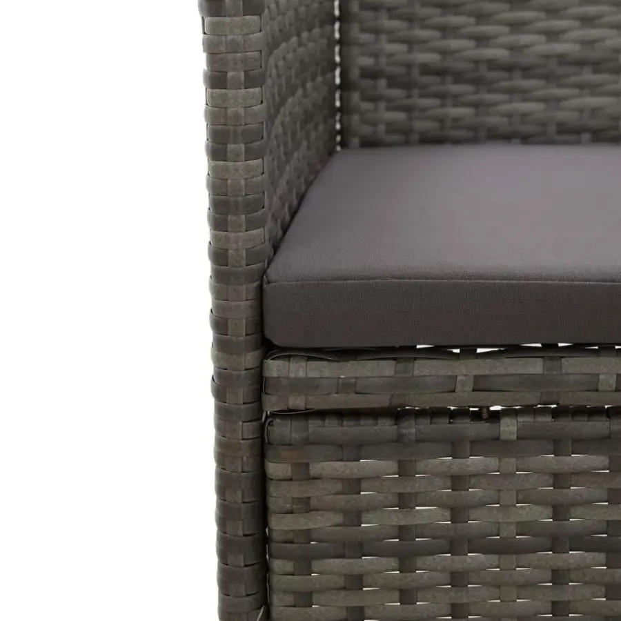 Bistro- & Balkonsets-vidaXL - Bistroset - Grijs - Poly rattan