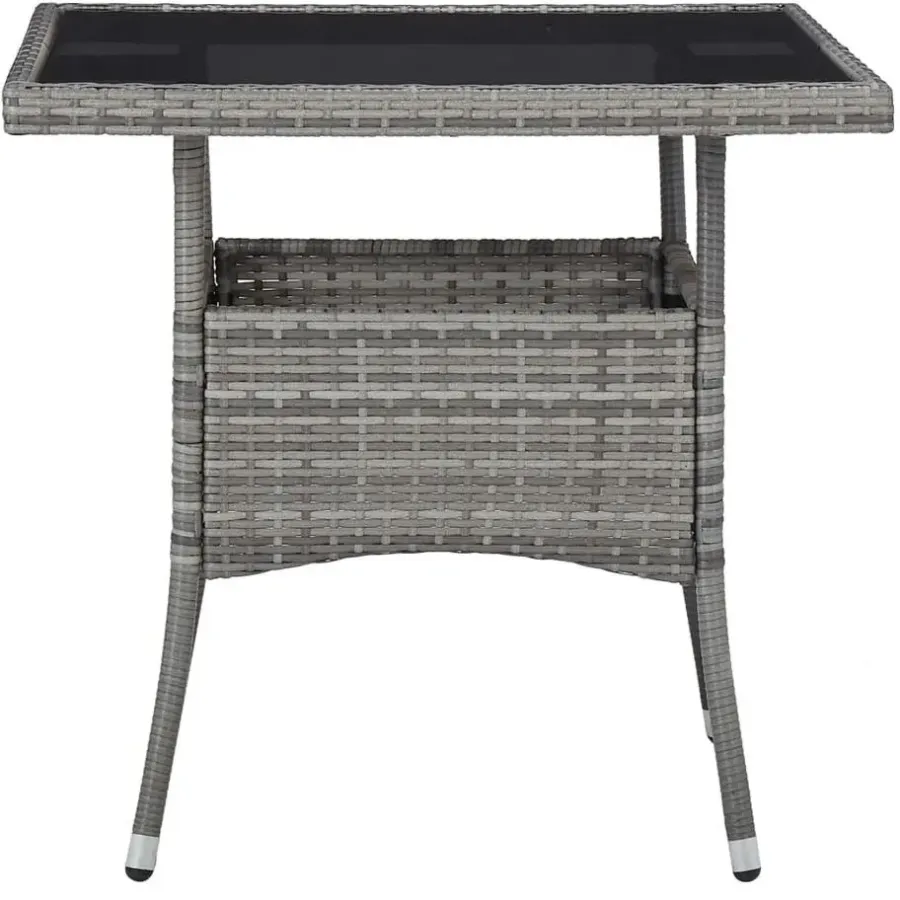 Bistro- & Balkonsets-vidaXL - Bistroset - Grijs - Poly rattan