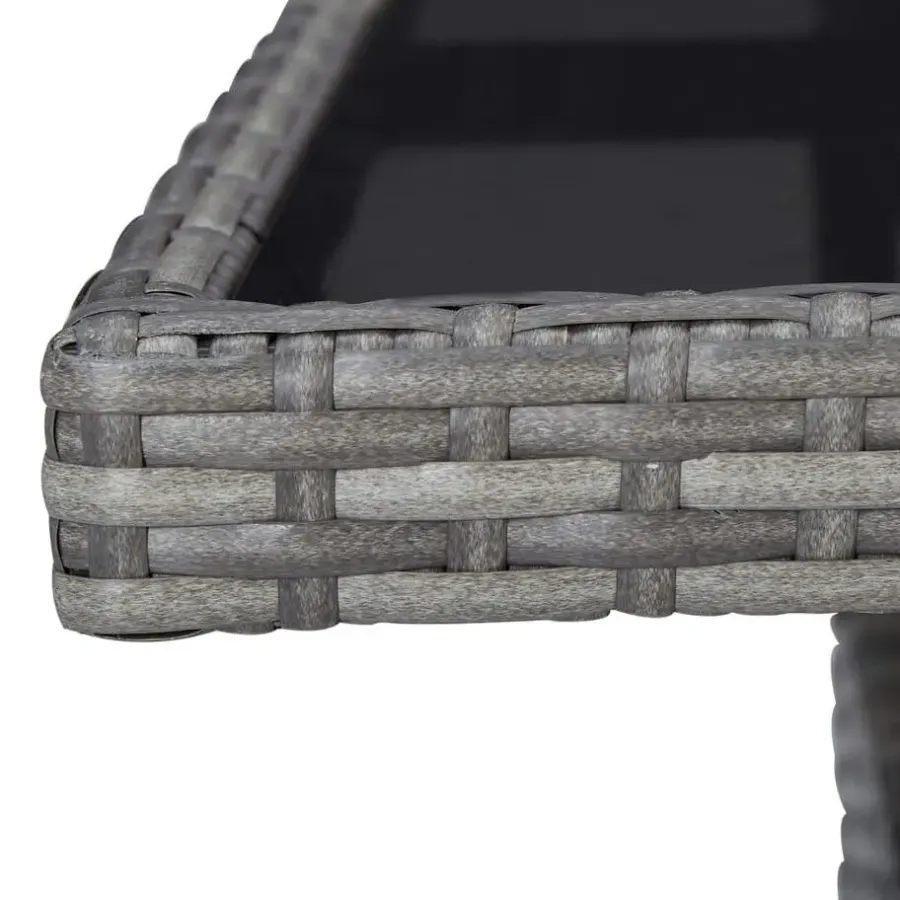 Bistro- & Balkonsets-vidaXL - Bistroset - Grijs - Poly rattan