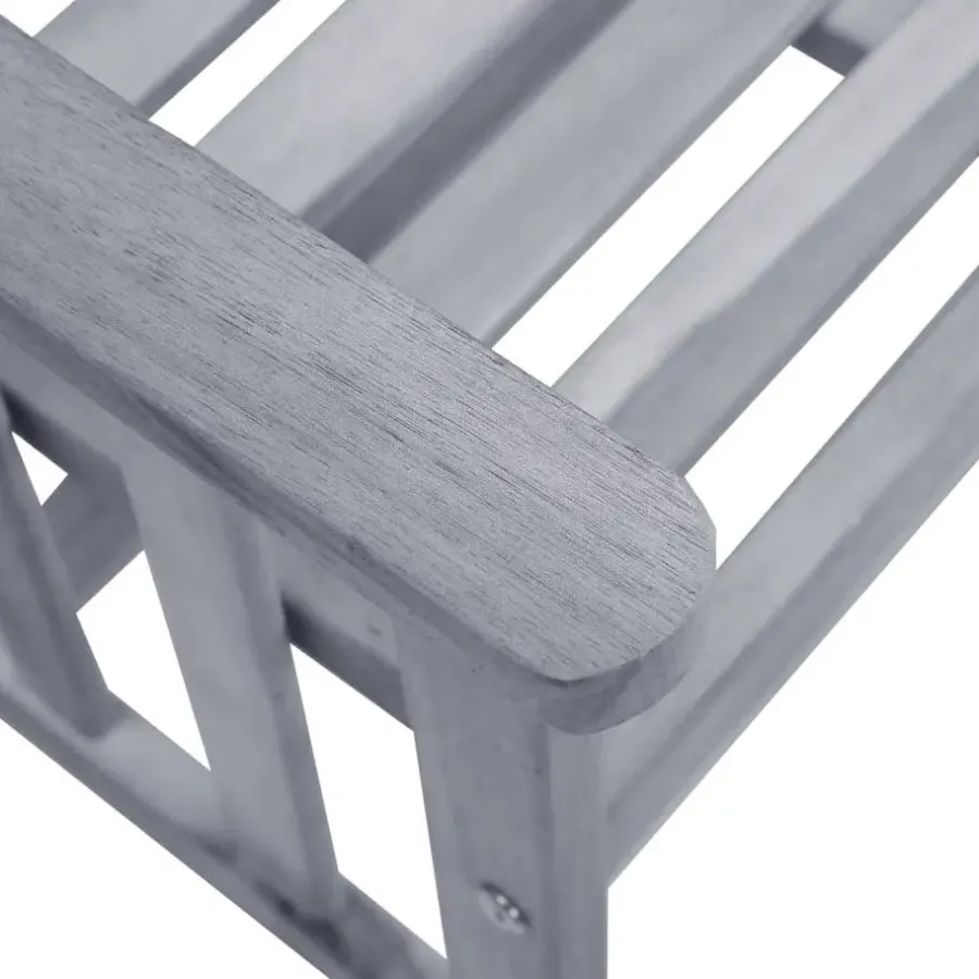 vidaXL - Bistroset - Grijs - Hout - 159x61x92 cm