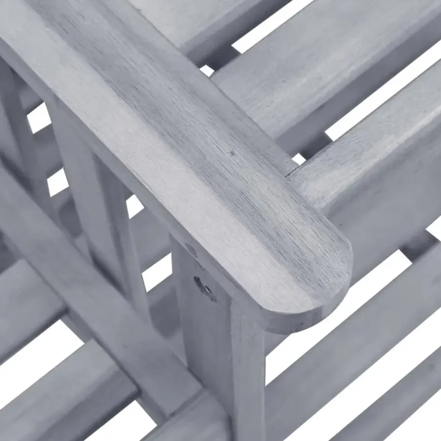 vidaXL - Bistroset - Grijs - Hout - 159x61x92 cm