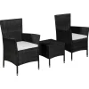 Bistro- & Balkonsets-vidaXL - Bistroset - Zwart - Poly rattan