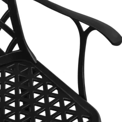 vidaXL - Bistroset - Zwart - Aluminium