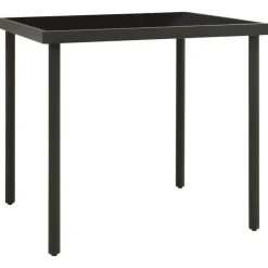 vidaXL - Bistroset - Zwart - Staal