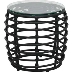 vidaXL - Bistroset - Zwart - Poly rattan