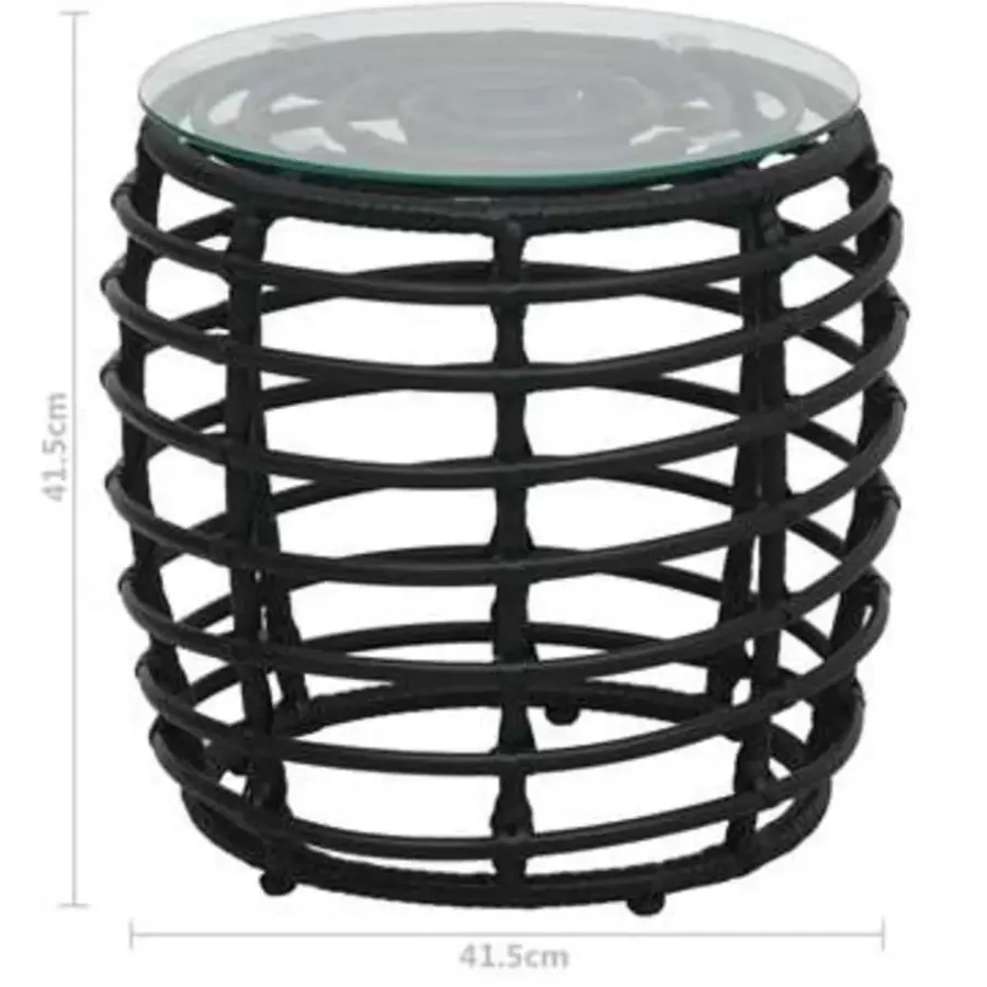 vidaXL - Bistroset - Zwart - Poly rattan