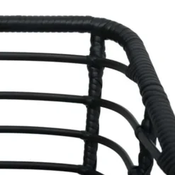 vidaXL - Bistroset - Zwart - Poly rattan