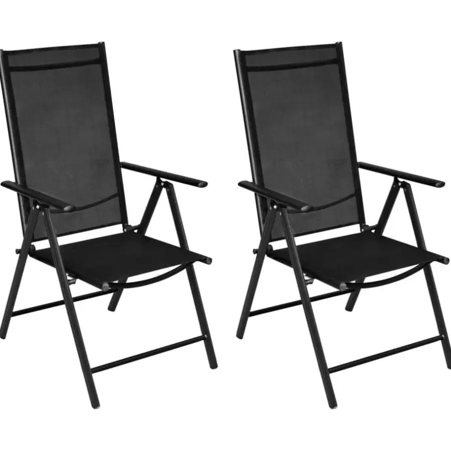 vidaXL - Bistroset - Zwart - Aluminium