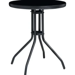 vidaXL - Bistroset - Zwart - Aluminium