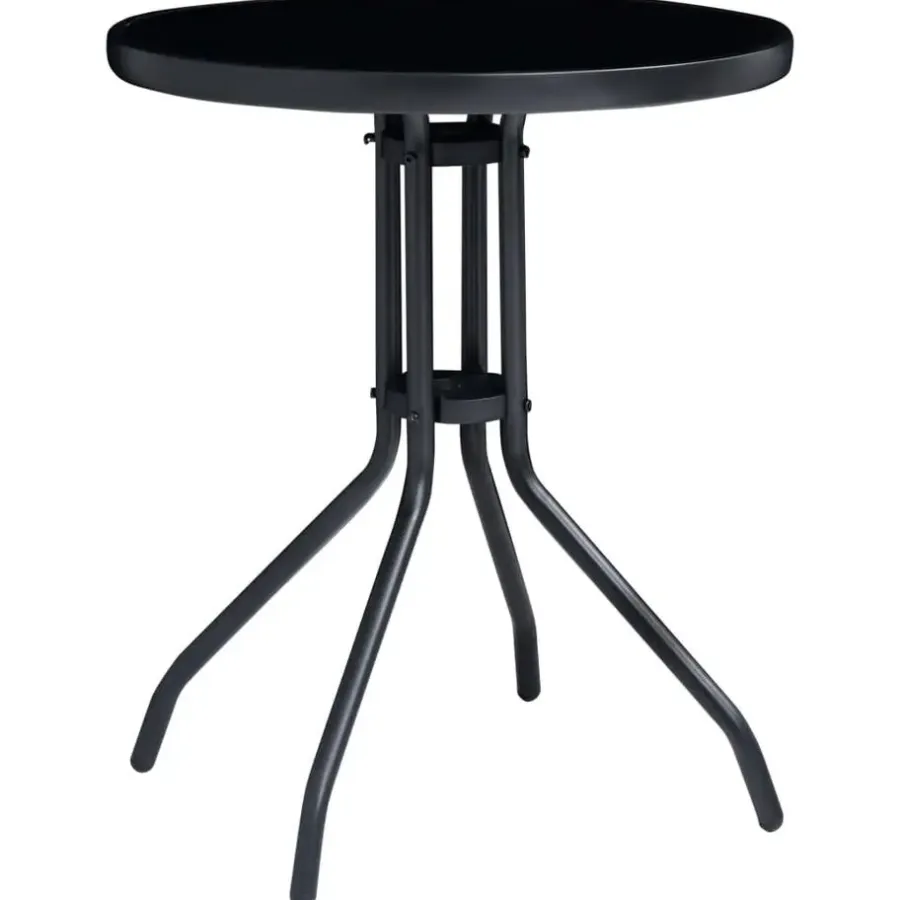 vidaXL - Bistroset - Zwart - Aluminium