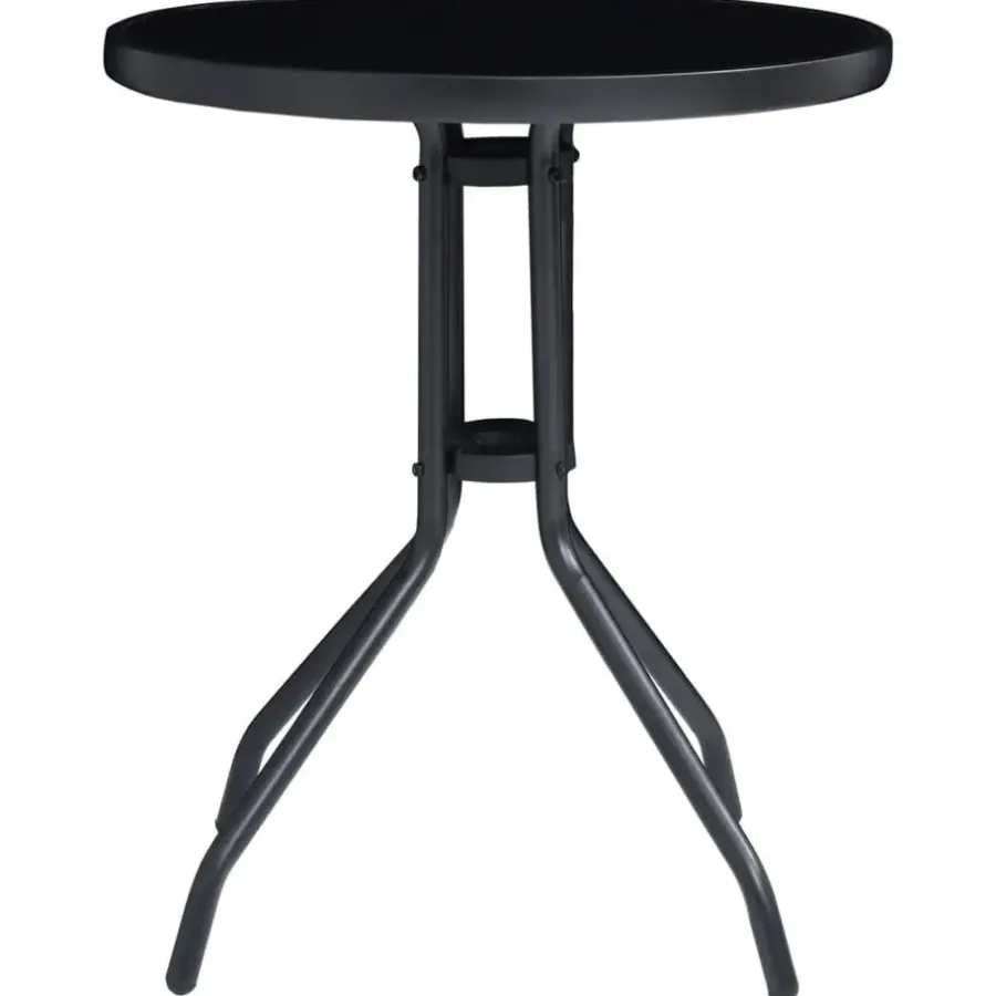 vidaXL - Bistroset - Zwart - Aluminium