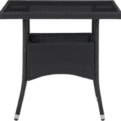 vidaXL - Bistroset - Zwart - Poly rattan