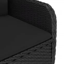 vidaXL - Bistroset - Zwart - Poly rattan