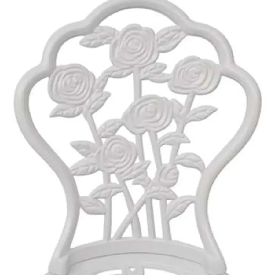 vidaXL - Bistroset Bistrosets - Wit - Aluminium