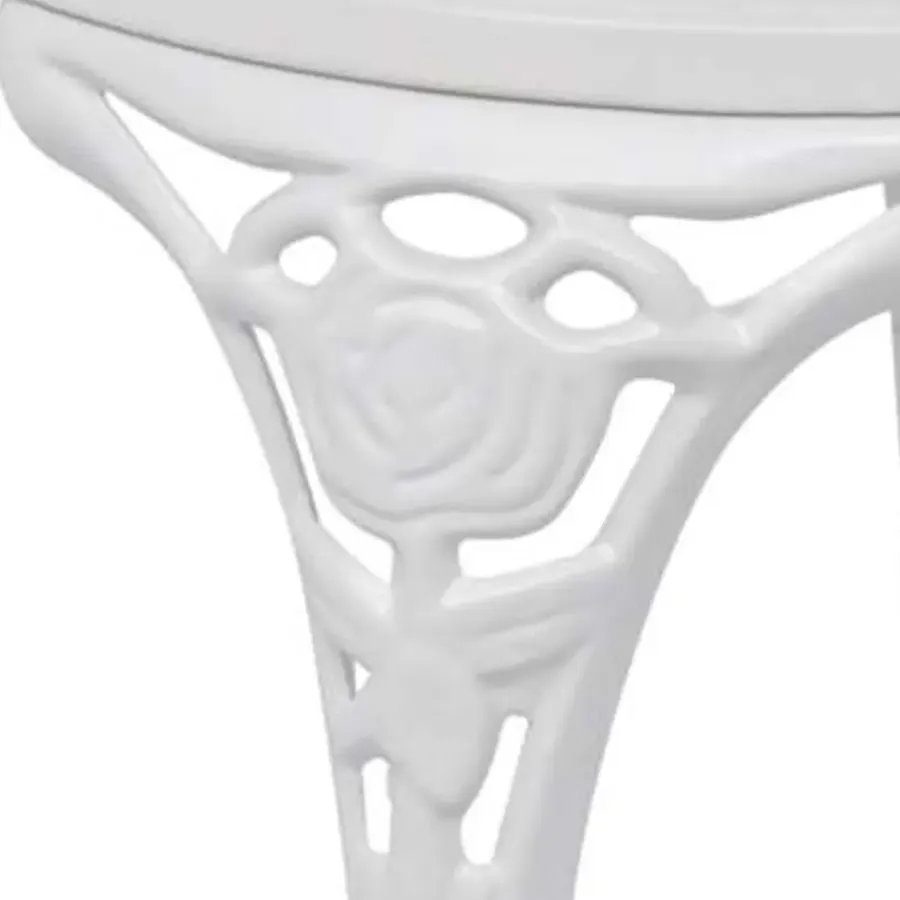 vidaXL - Bistroset Bistrosets - Wit - Aluminium
