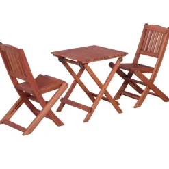 Bistro- & Balkonsets-vidaXL - Bistroset voor kinderen - Bruin - Hout - 3 stuks