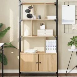Boekenkasten|Boekenkasten-vidaXL - Boekenkast - Bruin - Bewerkt hout