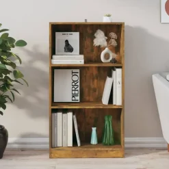 Boekenkasten|Boekenkasten-vidaXL - Boekenkast - Bruin - Bewerkt hout - 60 x 24 x 109 cm