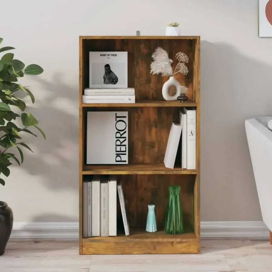 Boekenkasten|Boekenkasten-vidaXL - Boekenkast - Bruin - Bewerkt hout - 60 x 24 x 109 cm