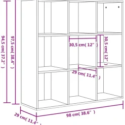 Boekenkasten|Boekenkasten-vidaXL - Boekenkast - Bruin - Bewerkt hout