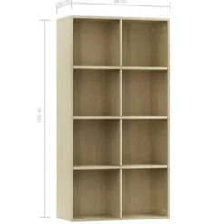 vidaXL - Boekenkast - Bruin - Bewerkt hout