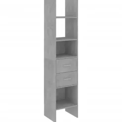 Boekenkasten|Boekenkasten-vidaXL - Boekenkast - Grijs - Bewerkt hout