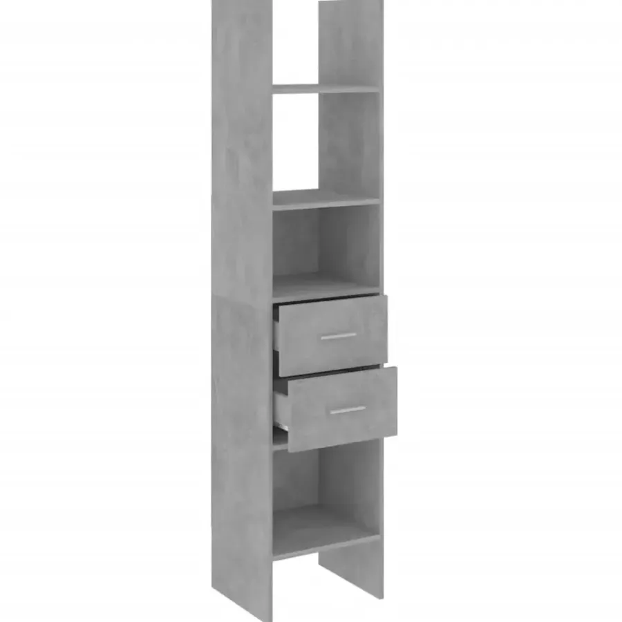 Boekenkasten|Boekenkasten-vidaXL - Boekenkast - Grijs - Bewerkt hout