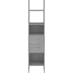 Boekenkasten|Boekenkasten-vidaXL - Boekenkast - Grijs - Bewerkt hout