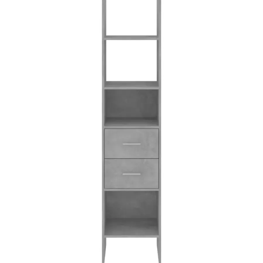 Boekenkasten|Boekenkasten-vidaXL - Boekenkast - Grijs - Bewerkt hout