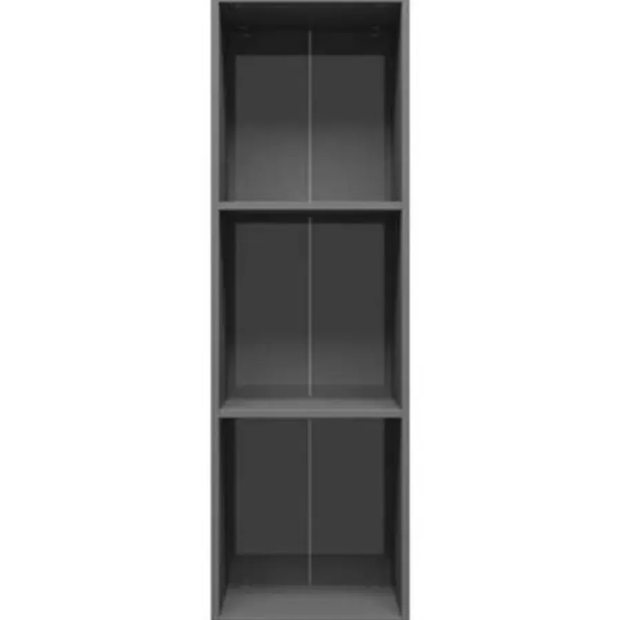 vidaXL - Boekenkast - Grijs - Bewerkt hout