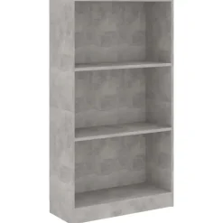 Boekenkasten|Boekenkasten-vidaXL - Boekenkast - Grijs - Bewerkt hout - 60 x 24 x 109 cm