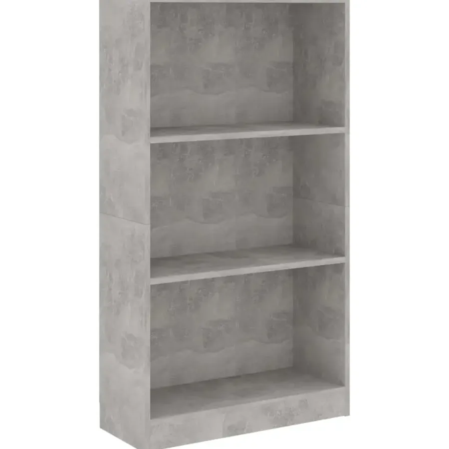 Boekenkasten|Boekenkasten-vidaXL - Boekenkast - Grijs - Bewerkt hout - 60 x 24 x 109 cm