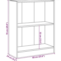 Boekenkasten|Boekenkasten-vidaXL - Boekenkast - Grijs - Bewerkt hout